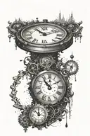 clock tattoo design idea