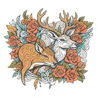 deer tattoo design idea