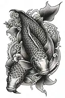 koi fish tattoo design idea