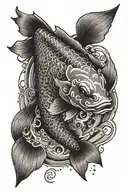 koi fish tattoo design idea