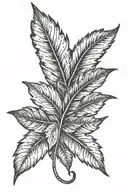 leaf tattoo design idea