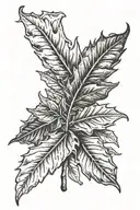 leaf tattoo design idea