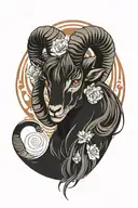 aries tattoo design idea