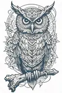 owl tattoo design idea