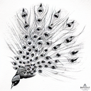 Peacock tattoo design idea