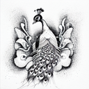 Peacock tattoo design idea