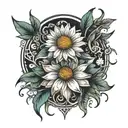 daisy tattoo design idea