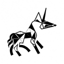 Geometric Unicorn tattoo design idea