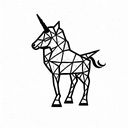 Geometric Unicorn tattoo design idea