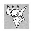 Geometric Unicorn tattoo design idea