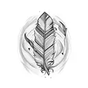 Feather tattoo design idea