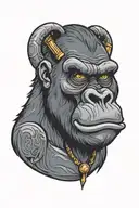 gorilla tattoo design idea
