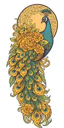 Peacock tattoo design idea