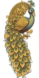 Peacock tattoo design idea