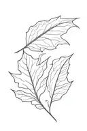 leaf tattoo design idea