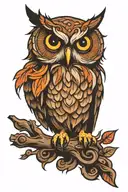 owl tattoo design idea