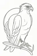 hawk tattoo design idea