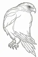 hawk tattoo design idea