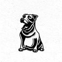 Barking Dog tattoo design idea