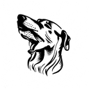 Barking Dog tattoo design idea