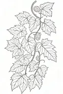 grape vine tattoo design idea