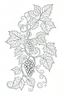 grape vine tattoo design idea