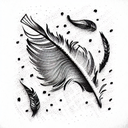 Feather tattoo design idea