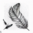 Feather tattoo design idea
