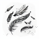 Feather tattoo design idea