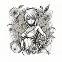 dandelion tattoo design idea