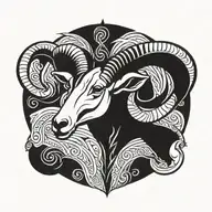 aries tattoo design idea