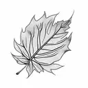 Leaf tattoo design idea