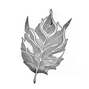 Leaf tattoo design idea
