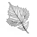 Leaf tattoo design idea