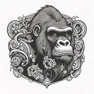 gorilla tattoo design idea