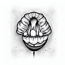 molar tooth tattoo design idea