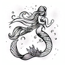 Mermaid tattoo design idea