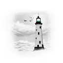 Lighthouse tattoo design idea