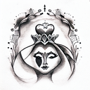Queen of Hearts tattoo design idea