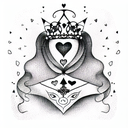 Queen of Hearts tattoo design idea