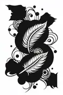feather tattoo design idea