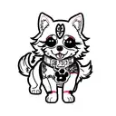 Dog tattoo design idea