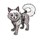 Dog tattoo design idea