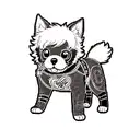 Dog tattoo design idea