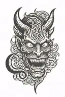 demon tattoo design idea