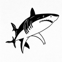 Shark with a Kimono tattoo design idea