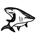 Shark with a Kimono tattoo design idea