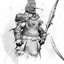 Turkey Warrior tattoo design idea