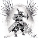 Turkey Warrior tattoo design idea