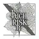 Text "Rich Risk" tattoo design idea